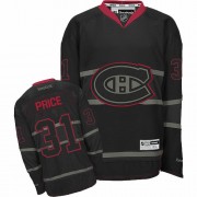 Reebok Montreal Canadiens 31 Men's Carey Price Black Ice Premier NHL Jersey