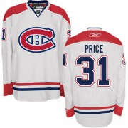 Reebok Montreal Canadiens 31 Men's Carey Price White Authentic Away NHL Jersey