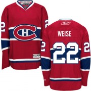 Reebok Montreal Canadiens 22 Men's Dale Weise Red Premier Home NHL Jersey