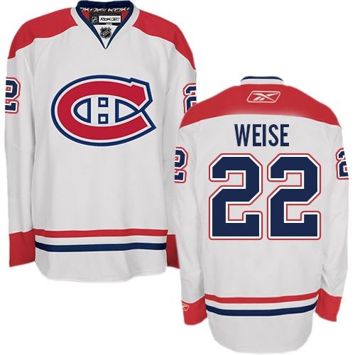 Reebok Montreal Canadiens 22 Men's Dale Weise White Premier Away NHL Jersey Reebok Montreal Canadiens 22 Men's Dale Weise White Premier Away NHL Jersey