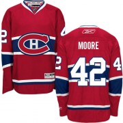 Reebok Montreal Canadiens 42 Men's Dominic Moore Red Premier Home NHL Jersey