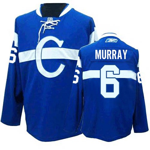 Reebok Montreal Canadiens 6 Men's Douglas Murray Blue Authentic Third NHL Jersey