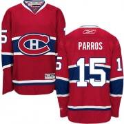 Reebok Montreal Canadiens 15 Men's George Parros Red Authentic Home NHL Jersey