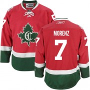 Reebok Montreal Canadiens 7 Men's Howie Morenz Red Authentic Third New CD NHL Jersey