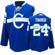 Reebok Montreal Canadiens 24 Men's Jarred Tinordi Blue Authentic Third NHL Jersey