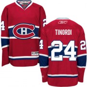 Reebok Montreal Canadiens 24 Men's Jarred Tinordi Red Authentic Home NHL Jersey
