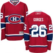 Reebok Montreal Canadiens 26 Men's Josh Gorges Red Premier Home NHL Jersey
