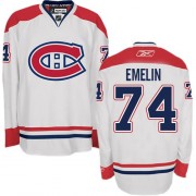 Reebok Montreal Canadiens 74 Men's Alexei Emelin White Premier Away NHL Jersey