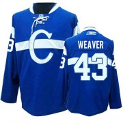 Reebok Montreal Canadiens 43 Men's Mike Weaver Blue Premier Third NHL Jersey