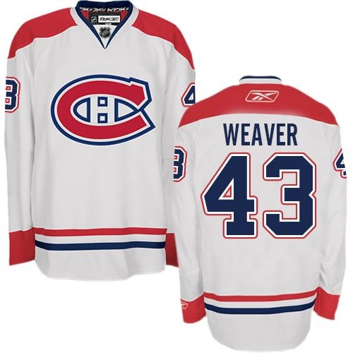 Reebok Montreal Canadiens 43 Men's Mike Weaver White Premier Away NHL Jersey Reebok Montreal Canadiens 43 Men's Mike Weaver White Premier Away NHL Jersey