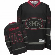 Reebok Montreal Canadiens 76 Men's P.K Subban Black Ice Premier NHL Jersey