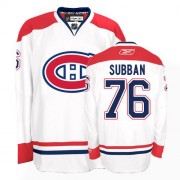 Reebok Montreal Canadiens 76 Men's P.K Subban White Premier Away NHL Jersey