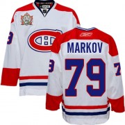 Reebok Montreal Canadiens 79 Men's Andrei Markov White Authentic Heritage Classic NHL Jersey