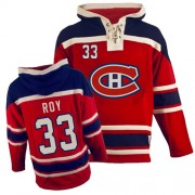 Old Time Hockey Montreal Canadiens 33 Men's Patrick Roy Red Authentic Sawyer Hooded Sweatshirt NHL Jersey Old Time Hockey Montreal Canadiens 33 Men's Patrick Roy Red Authentic Sawyer Hooded Sweatshirt NHL Jersey
