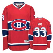 Reebok Montreal Canadiens 33 Men's Patrick Roy Red Authentic Home NHL Jersey