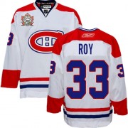 Reebok Montreal Canadiens 33 Men's Patrick Roy White Premier Heritage Classic NHL Jersey