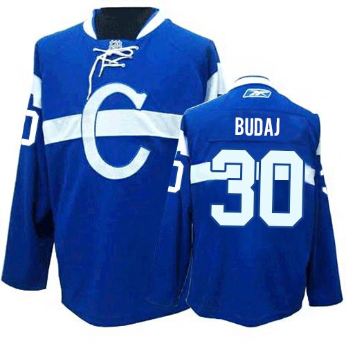Reebok Montreal Canadiens 30 Men's Peter Budaj Blue Premier Third NHL Jersey Reebok Montreal Canadiens 30 Men's Peter Budaj Blue Premier Third NHL Jersey