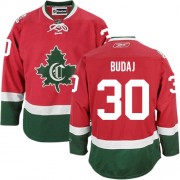 Reebok Montreal Canadiens 30 Men's Peter Budaj Red Premier Third New CD NHL Jersey