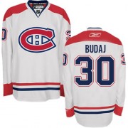 Reebok Montreal Canadiens 30 Men's Peter Budaj White Authentic Away NHL Jersey