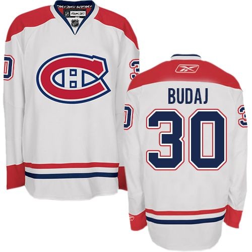 Reebok Montreal Canadiens 30 Men's Peter Budaj White Premier Away NHL Jersey Reebok Montreal Canadiens 30 Men's Peter Budaj White Premier Away NHL Jersey