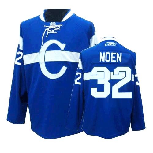Reebok Montreal Canadiens 32 Men's Travis Moen Blue Authentic Third NHL Jersey Reebok Montreal Canadiens 32 Men's Travis Moen Blue Authentic Third NHL Jersey