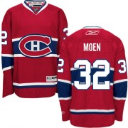Reebok Montreal Canadiens 32 Men's Travis Moen Red Premier Home NHL Jersey