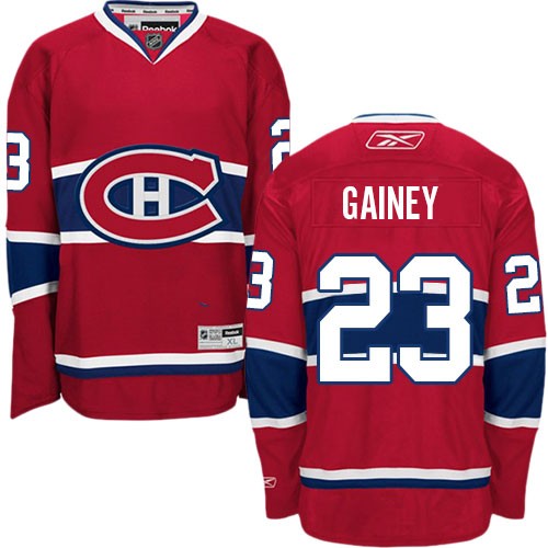Reebok Montreal Canadiens 23 Men's Bob Gainey Red Premier Home NHL Jersey