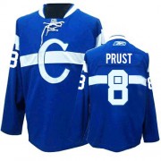 Reebok Montreal Canadiens 8 Men's Brandon Prust Blue Authentic Third NHL Jersey