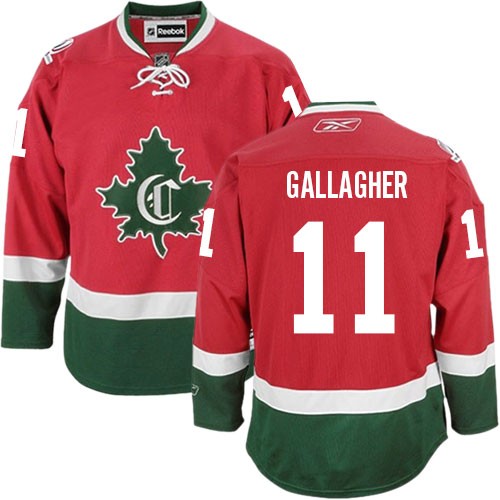 Reebok Montreal Canadiens 11 Youth Brendan Gallagher Red Authentic Third New CD NHL Jersey