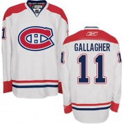 Reebok Montreal Canadiens 11 Youth Brendan Gallagher White Authentic Away NHL Jersey